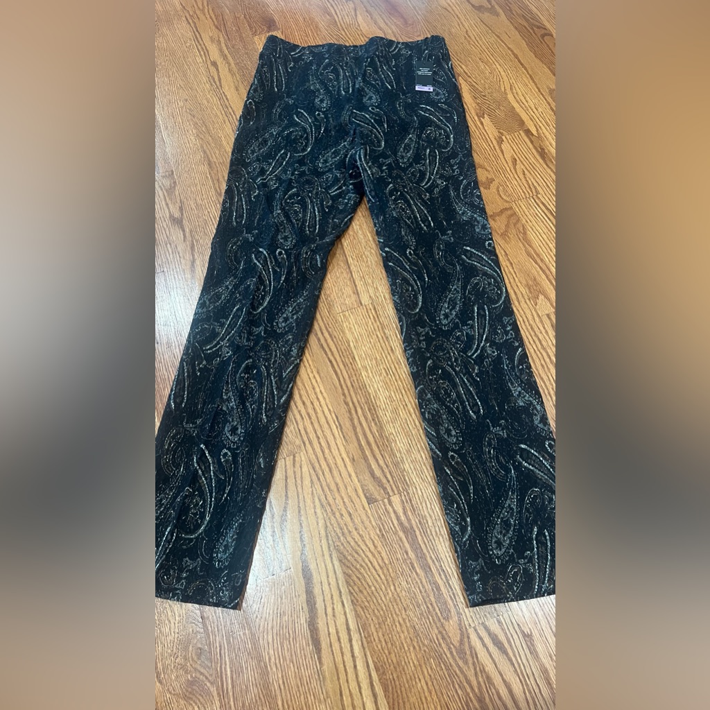 J'envie Floral Stretch Pants Size 8 Made In Usa